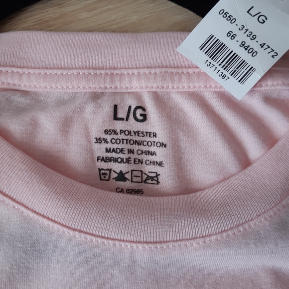 Pink Short Sleeve T-Shirt with Boujee Logo Size Lg - Picture 5 of 6